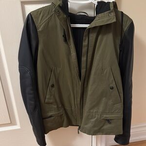 Zara Olive and Black Women's Military Jacket